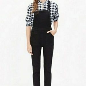 Madewell black skinny cross back overalls C9646 S